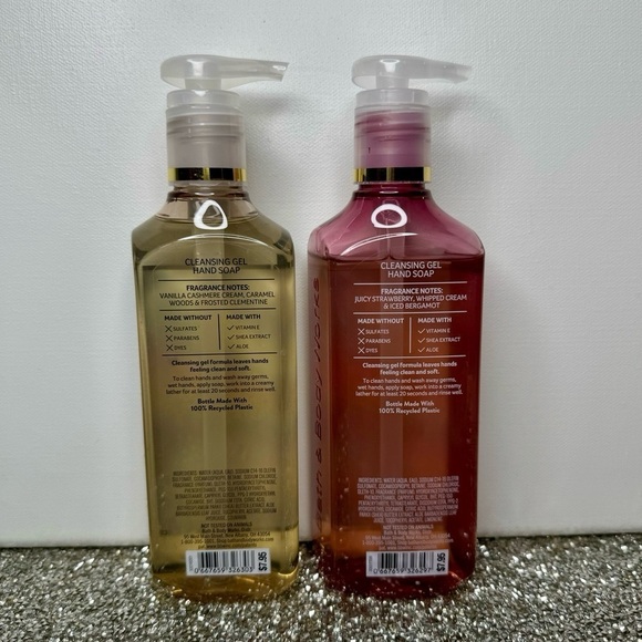Bath and Body Works Hand Soap Strawberry Snowflakes & Snowflakes & Cashmare NWT - Picture 3 of 5
